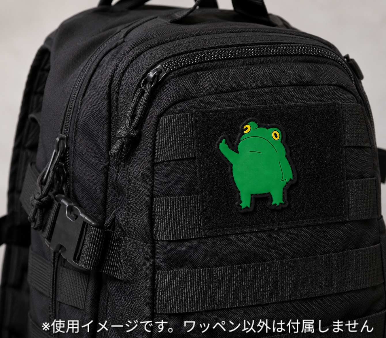 PVC 3D ベルクロワッペン CRITTAC カエル■ミリタリー風 キャラクターデザイン PVCパッチ ベルクロパッチ