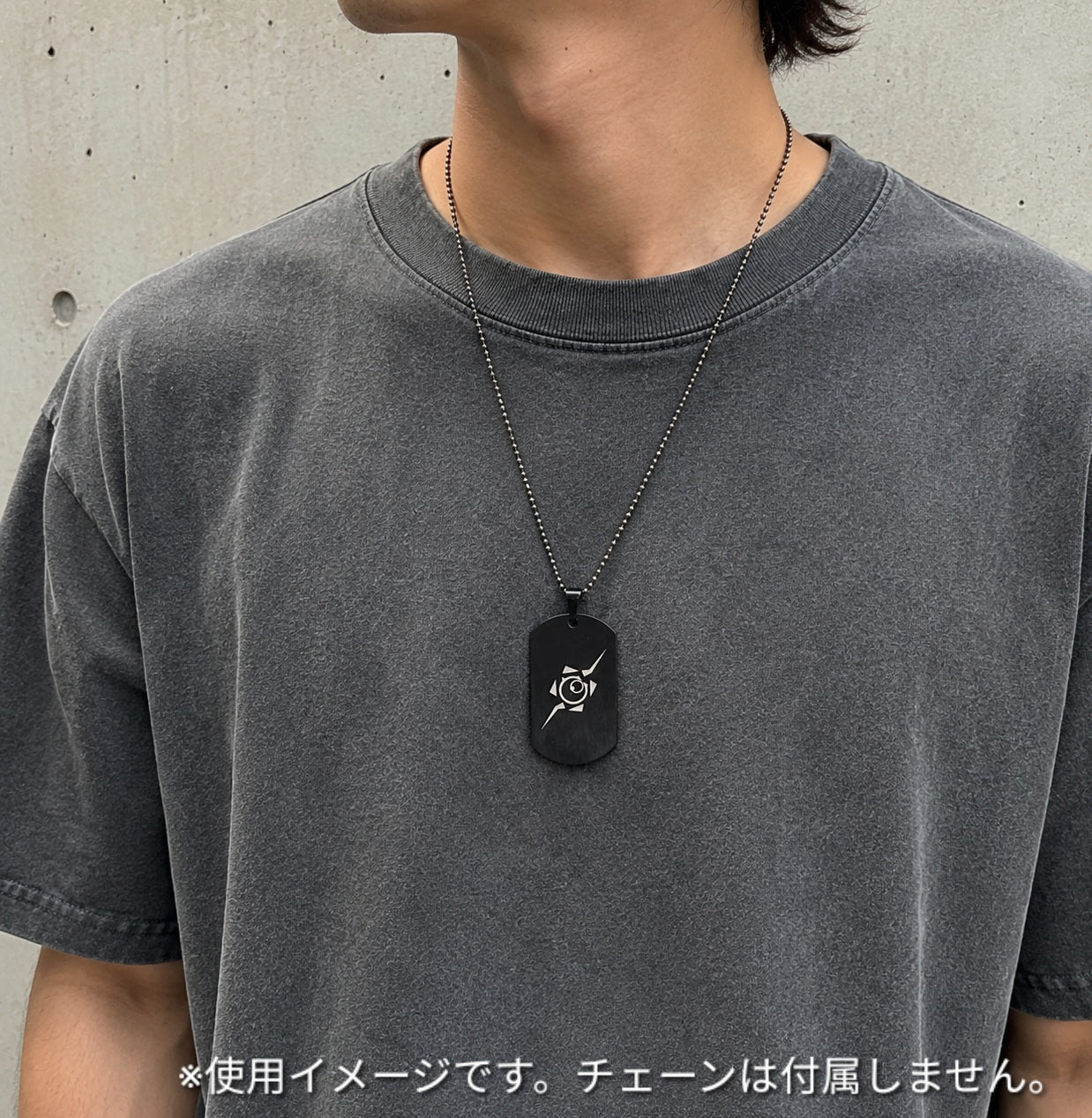 ステンレス製ドッグタグ ネックレス ブラック ヘイローマーキング アル