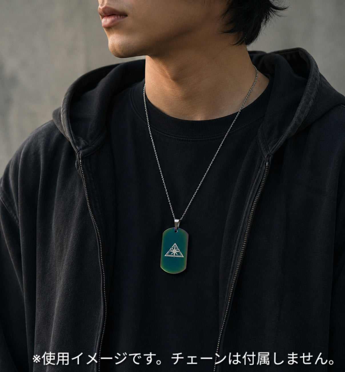ステンレス製ドッグタグ ネックレス マルチカラー ブルアカ アビドスマーキング■ミリタリースタイル サバゲー装備 アクセサリー コスプレ