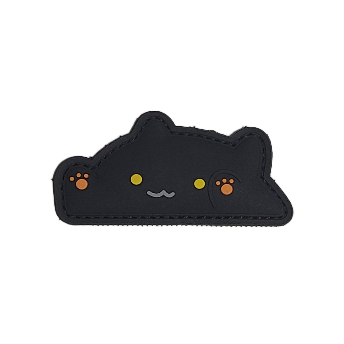PVC 3D ベルクロワッペン Bon!go-Cats ブラック■ミリタリー風 猫デザイン PVCパッチ