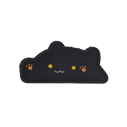 PVC 3D ベルクロワッペン Bon!go-Cats ブラック■ミリタリー風 猫デザイン PVCパッチ