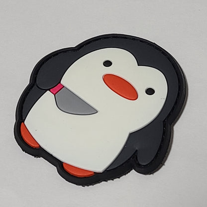 PVC 3D ベルクロワッペン CRITTAC ペンギン■ミリタリー風 動物デザイン PVCパッチ ベルクロパッチ