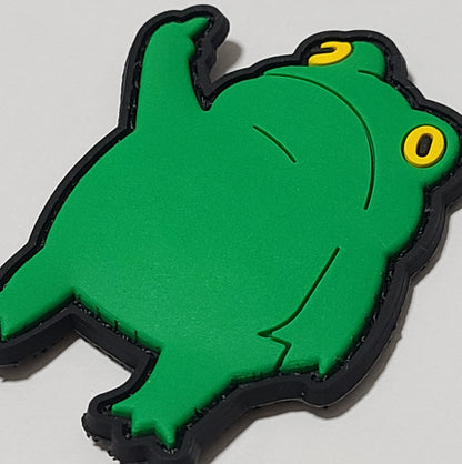 PVC 3D ベルクロワッペン CRITTAC カエル■ミリタリー風 キャラクターデザイン PVCパッチ ベルクロパッチ