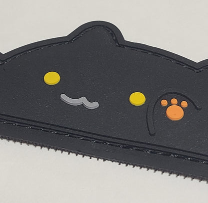 PVC 3D ベルクロワッペン Bon!go-Cats ブラック■ミリタリー風 猫デザイン PVCパッチ