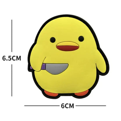 PVC 3D ベルクロワッペン CRITTAC ヒヨコ■ミリタリー風 キャラクターデザイン PVCパッチ ベルクロパッチ