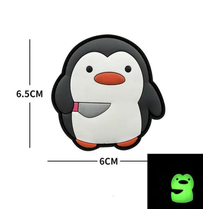 PVC 3D ベルクロワッペン CRITTAC ペンギン■ミリタリー風 動物デザイン PVCパッチ ベルクロパッチ