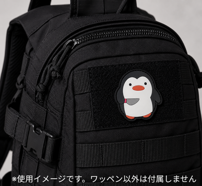 PVC 3D ベルクロワッペン CRITTAC ペンギン■ミリタリー風 動物デザイン PVCパッチ ベルクロパッチ
