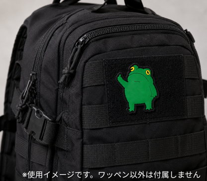 PVC 3D ベルクロワッペン CRITTAC カエル■ミリタリー風 キャラクターデザイン PVCパッチ ベルクロパッチ