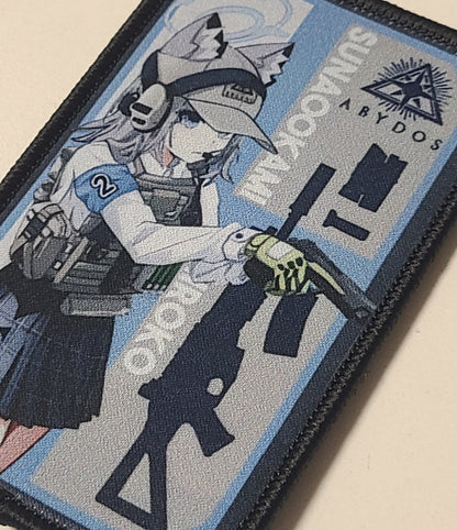 タクティカル キャラクタープリントワッペン シロコ ベルクロ仕様 ミリタリーパッチ マジックテープ コスプレ ブルアカ - AIA - Military Goods Store