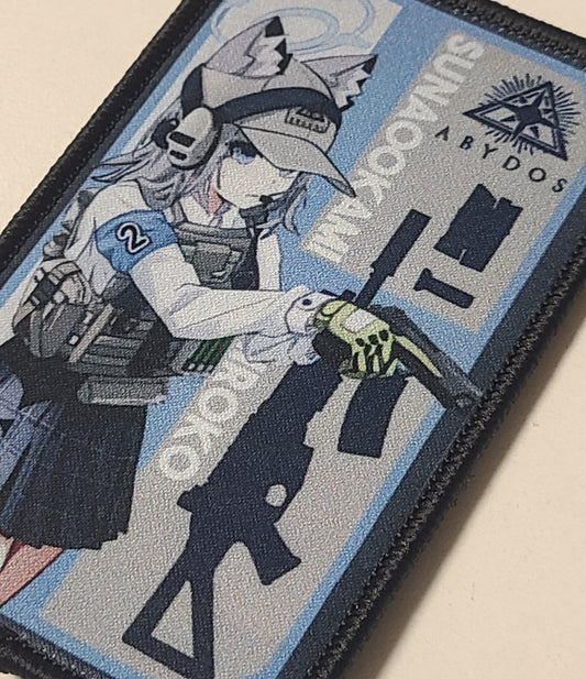 タクティカル キャラクタープリントワッペン シロコ ベルクロ仕様 ミリタリーパッチ マジックテープ コスプレ ブルアカ - AIA - Military Goods Store