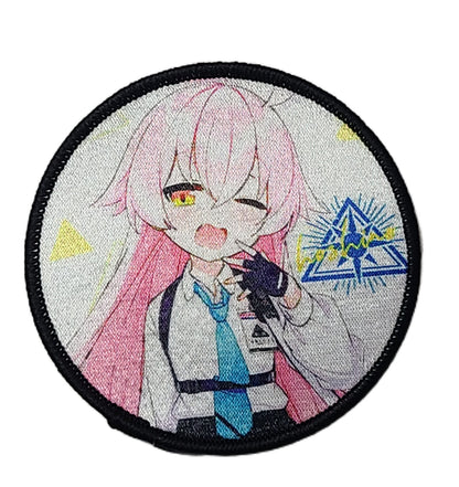 ブルアカ ベルクロキャラクターワッペン ホシノ サークル■プリントワッペン ベルクロパッチ ミリタリー 面ファスナー 装備用 - AIA - Military Goods Store