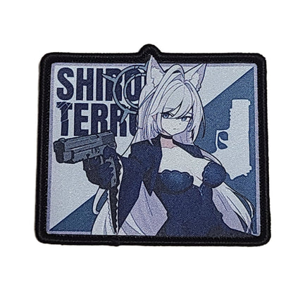 ブルアカ ベルクロキャラクターワッペン シロコテラー■プリントワッペン ベルクロパッチ ミリタリー 面ファスナー 装備用 - AIA - Military Goods Store