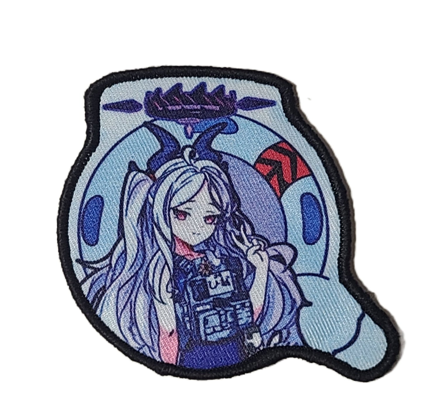ブルアカ ベルクロキャラクターワッペン 水着ヒナ■プリントワッペン ベルクロパッチ ミリタリー 面ファスナー 装備用 - AIA - Military Goods Store