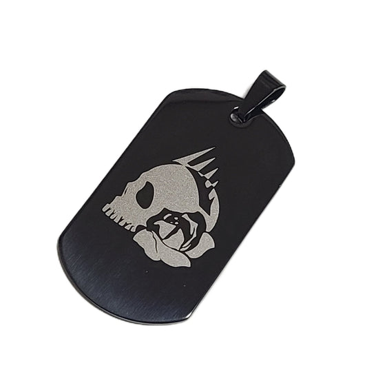 タクティカル ステンレスドッグタグ ブラック ブルアカモチーフ ネックレス/キーホルダー/コスプレ - AIA - Military Goods Store