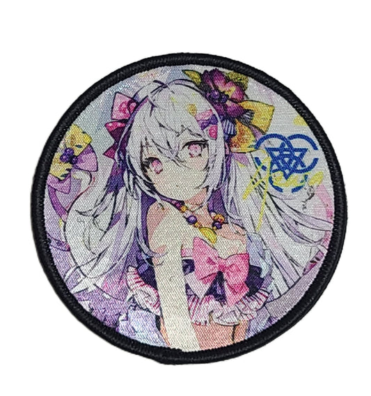 ブルアカ ベルクロキャラクターワッペン 水着アズサ サークル■プリントワッペン ベルクロパッチ ミリタリー 面ファスナー 装備用 - AIA - Military Goods Store