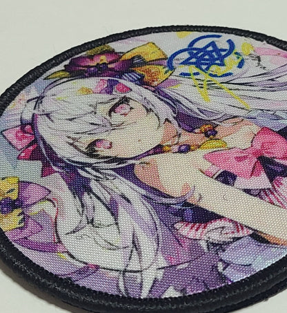 ブルアカ ベルクロキャラクターワッペン 水着アズサ サークル■プリントワッペン ベルクロパッチ ミリタリー 面ファスナー 装備用 - AIA - Military Goods Store