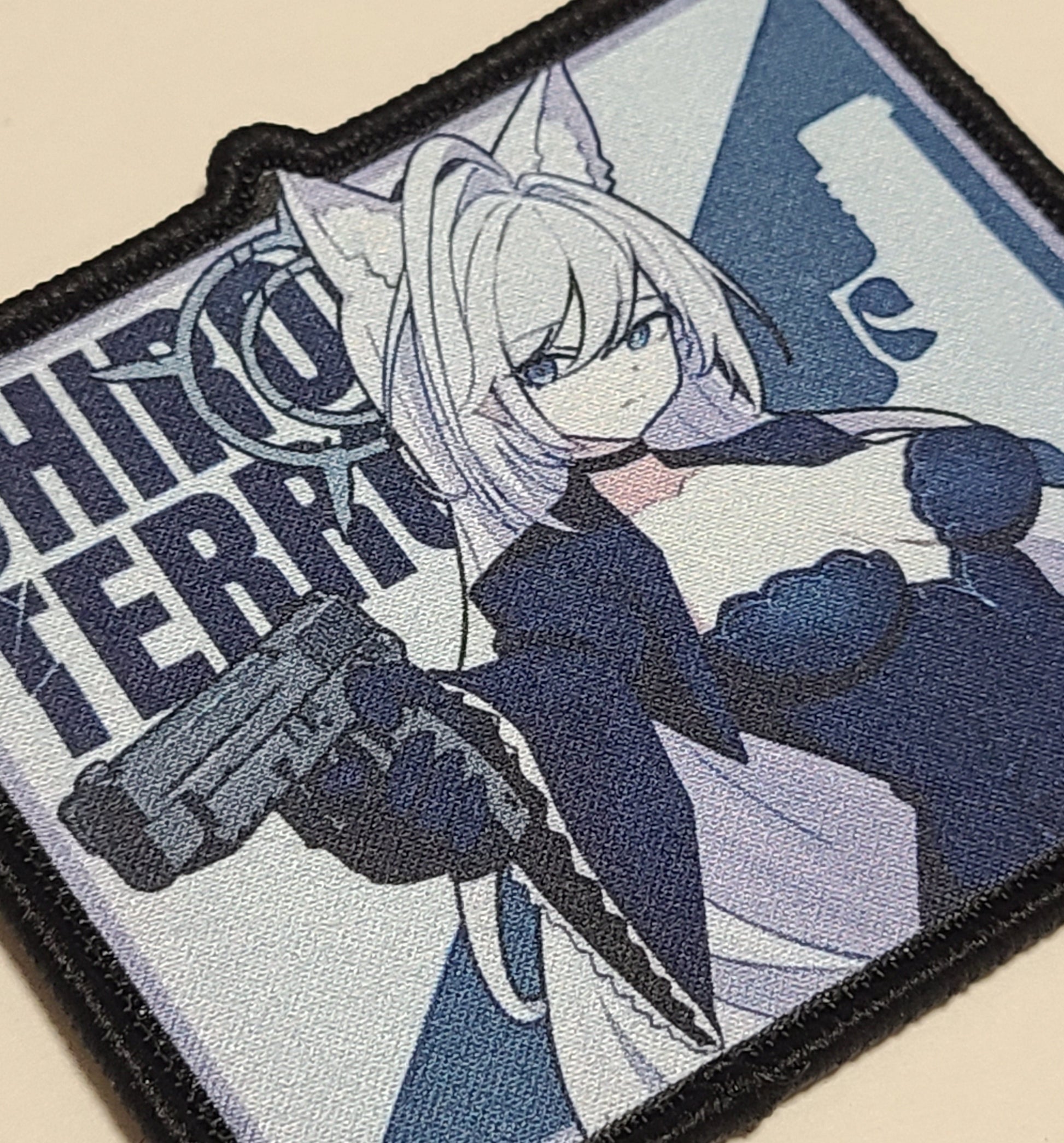 ブルアカ ベルクロキャラクターワッペン シロコテラー■プリントワッペン ベルクロパッチ ミリタリー 面ファスナー 装備用 - AIA - Military Goods Store