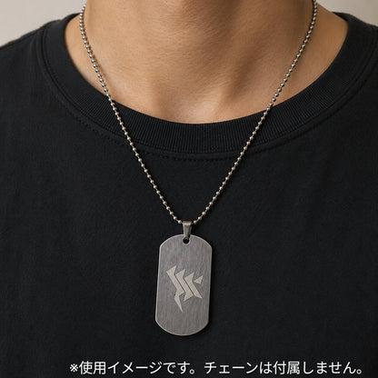 ステンレス製ドッグタグ ネックレス シルバー ブルアカ ゲヘナマーキング
