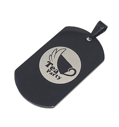 タクティカル ステンレスドッグタグ ブラック ブルアカモチーフ ネックレス キーホルダー コスプレ - AIA - Military Goods Store