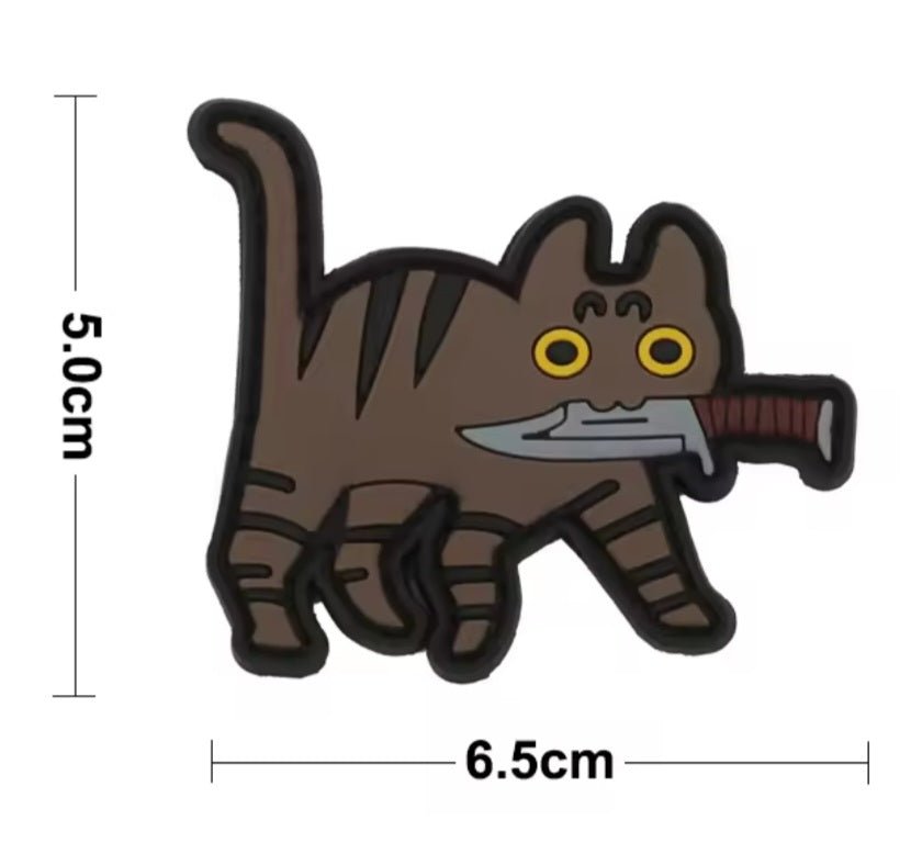 PVC タクティカルパッチ キジトラ ベルクロ仕様｜ミリタリー風 猫デザインPVCワッペン - AIA - Military Goods Store