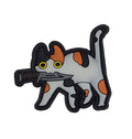 PVC タクティカルパッチ 三毛猫 ベルクロ仕様■ミリタリー風 猫デザイン PVCワッペン
