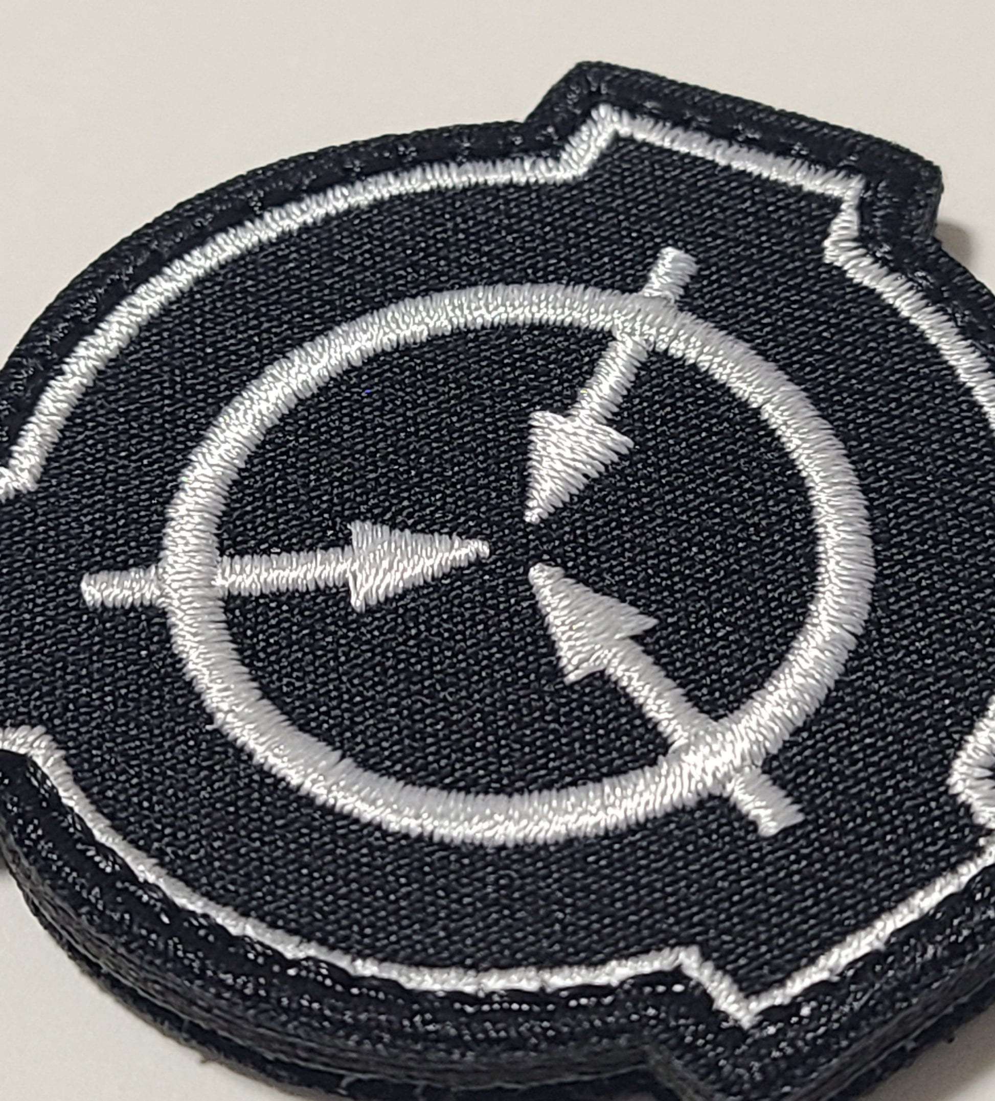 SCP財団マーキング ベルクロパッチ 刺繍タイプ ブラック オリジナルマーキング