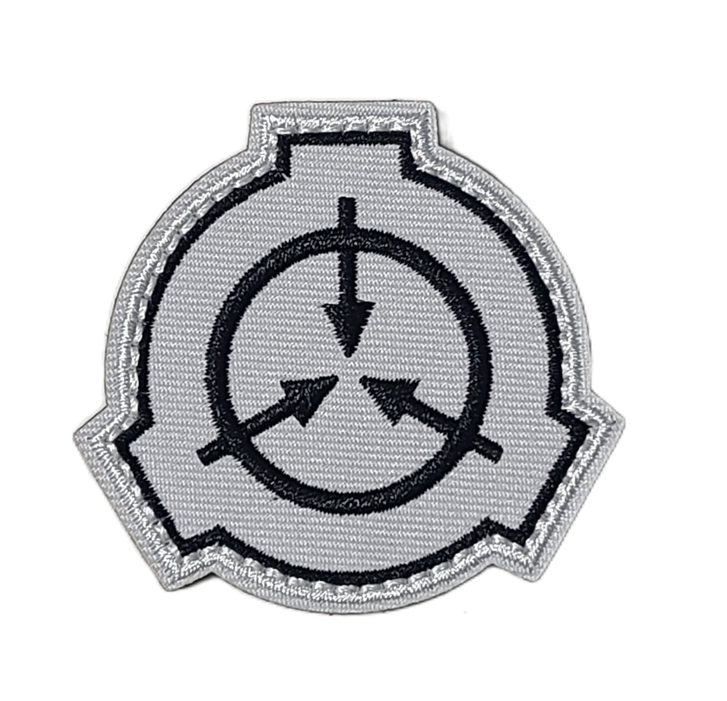 SCP財団マーキング ベルクロパッチ 刺繍タイプ ホワイト
