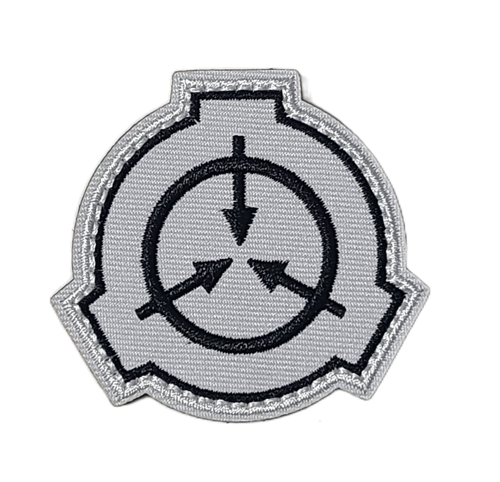 SCP財団マーキング ベルクロパッチ 刺繍タイプ ホワイト