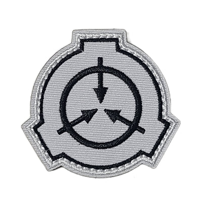 SCP財団マーキング ベルクロパッチ 刺繍タイプ ホワイト