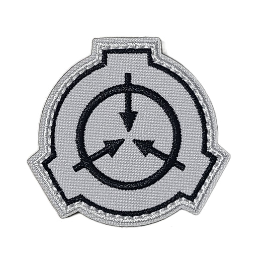 SCP財団マーキング ベルクロパッチ 刺繍タイプ ホワイト