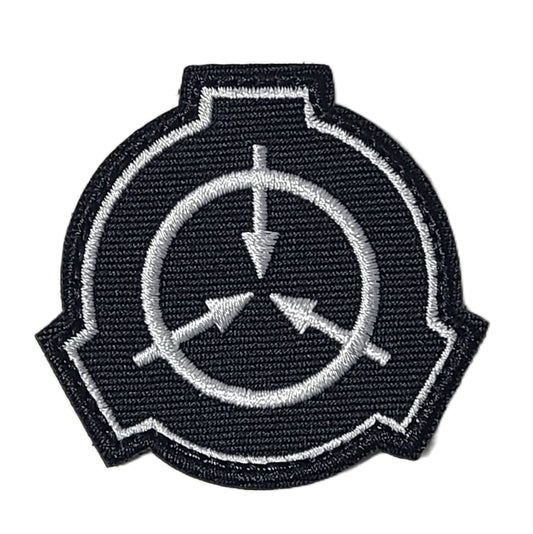 SCP財団マーキング ベルクロパッチ 刺繍タイプ ブラック オリジナルマーキング